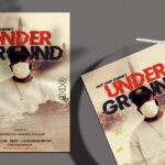 Gray Grunge Hip Hop Event Flyer Template