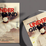 Gray Grunge Hip Hop Event Flyer Template