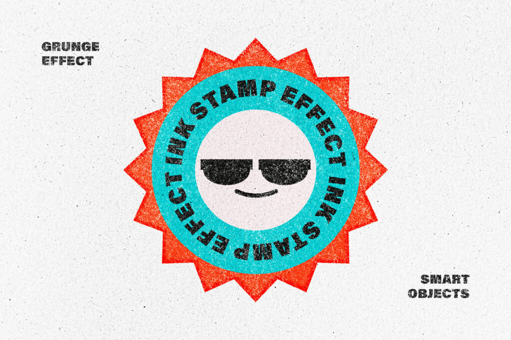 Grunge Ink Stamp Text and Logo Effect