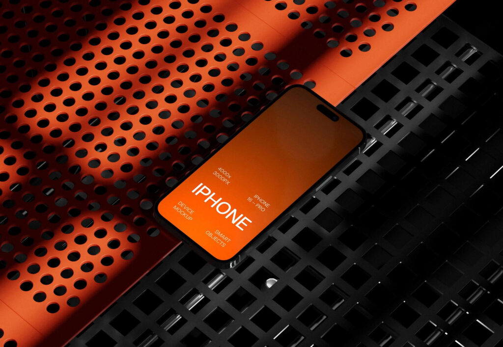Grunge iPhone 16 Pro Mockup