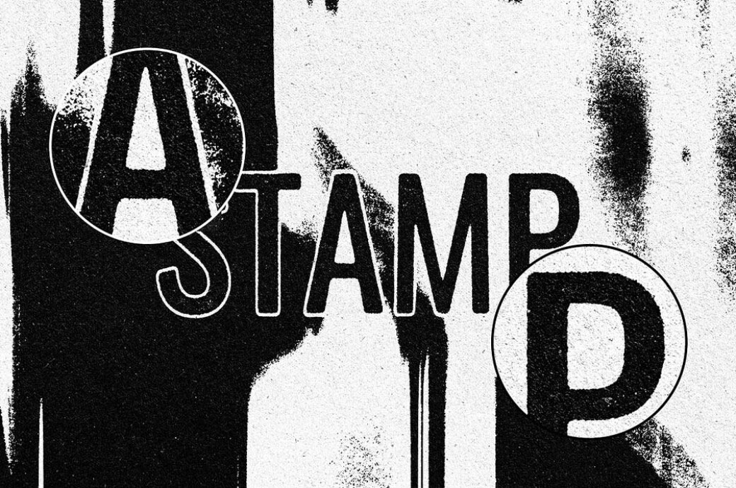 Free Grunge Print Text Effect PSD Template