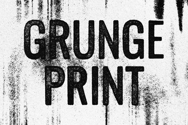 Grunge Print Text Effect