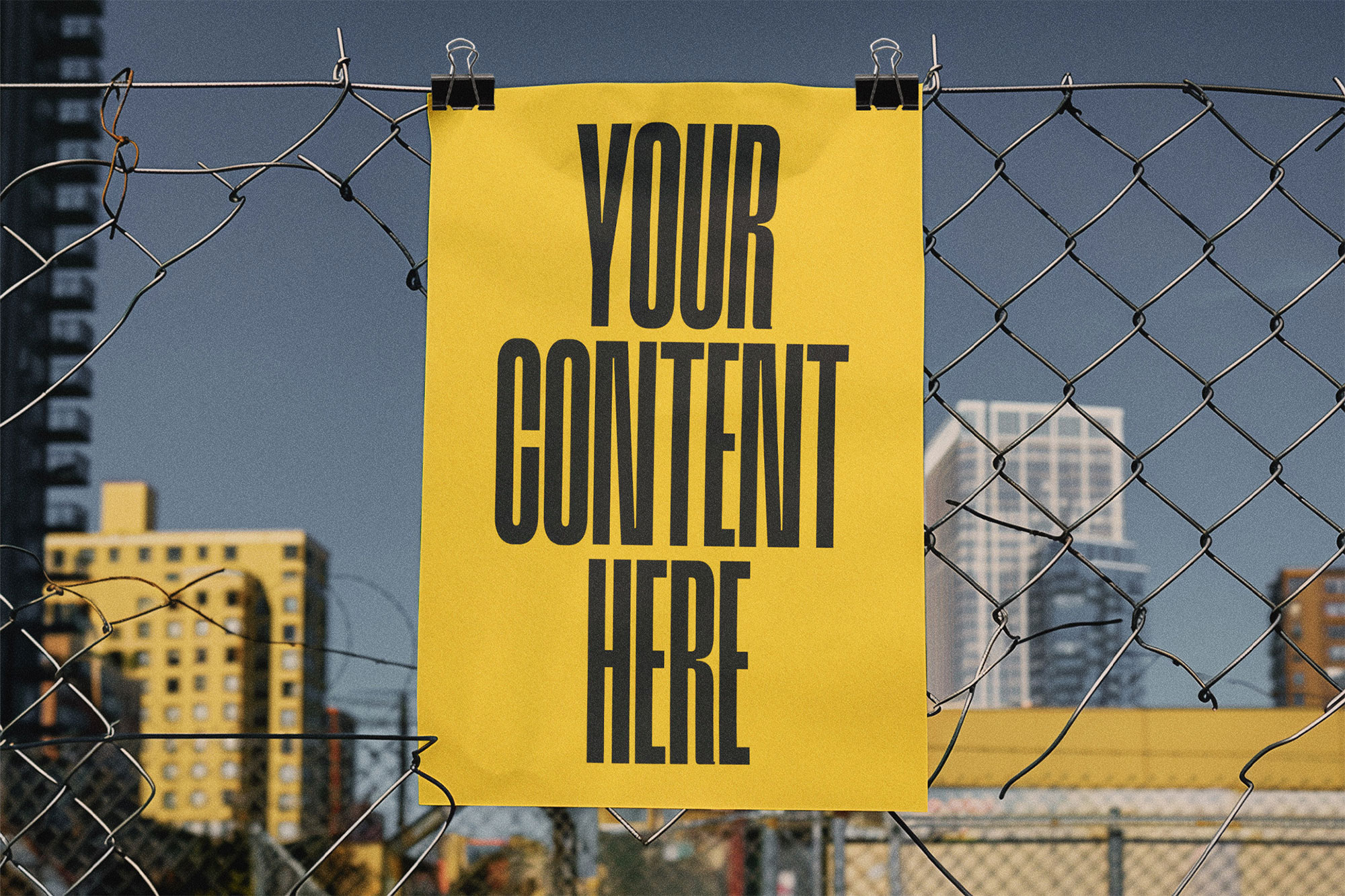 Free Grunge Urbanistic Poster Mockup PSD Template