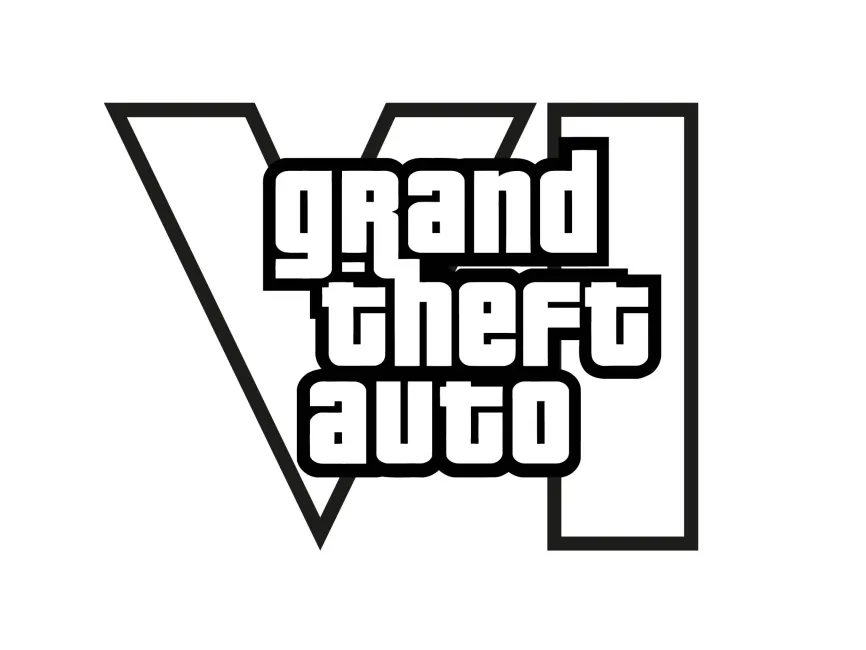 GTA Grand Theft Auto VI New Black Logo