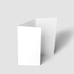 Half Closed Trifold Brochure Mockup
