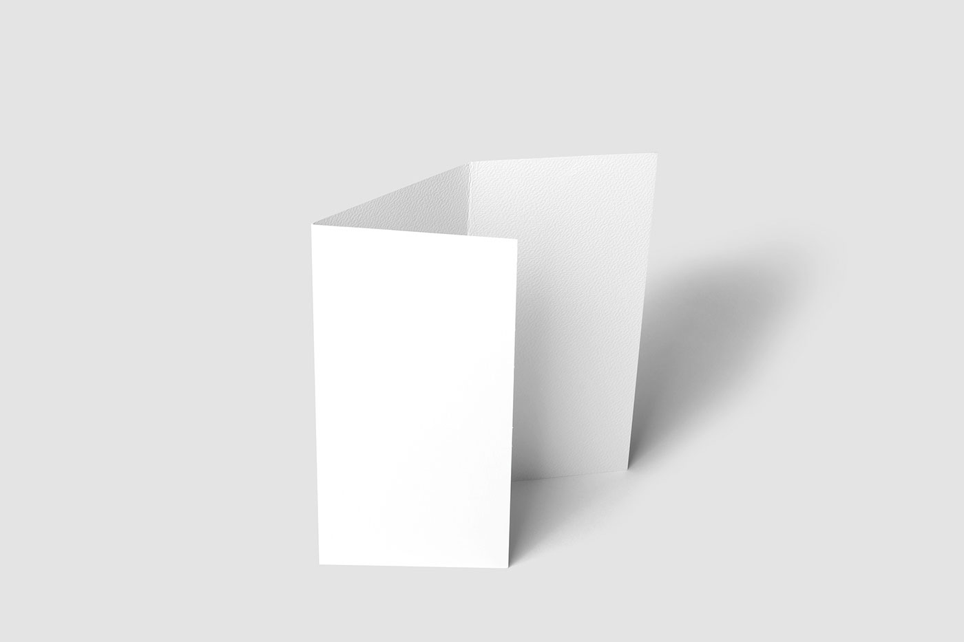 Free Half Closed Trifold Brochure Mockup PSD Template