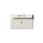 Half Open Envelope Mockup in Top Sight