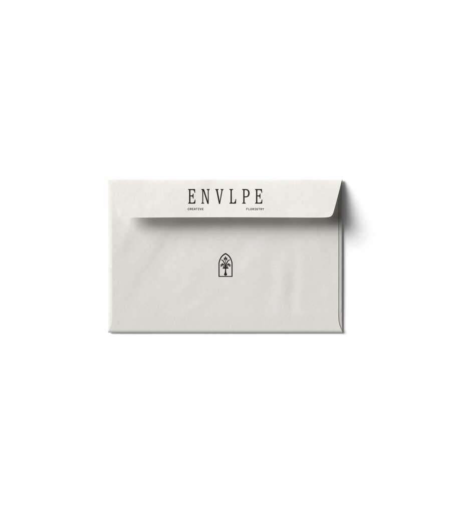 Half Open Envelope Mockup in Top Sight
