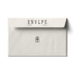 Half Open Envelope Mockup in Top Sight