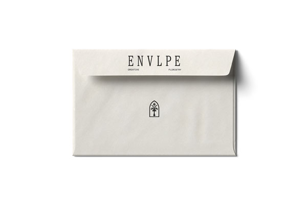 Half Open Envelope Mockup in Top Sight