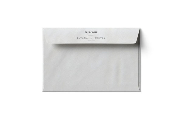Half Open Paper Envelope Mockup from a Top View
