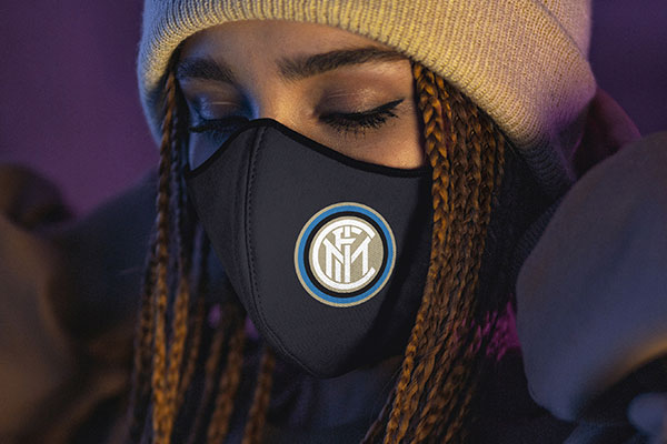Half-Side View Face Mask Mockup Featuring a Girl Wearing It