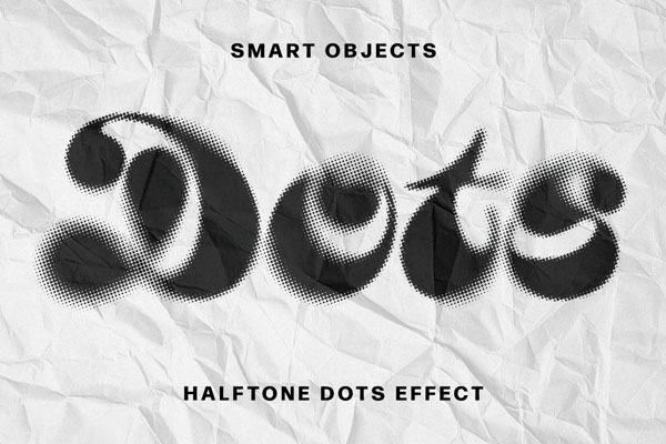 Halftone Dots Text Effect