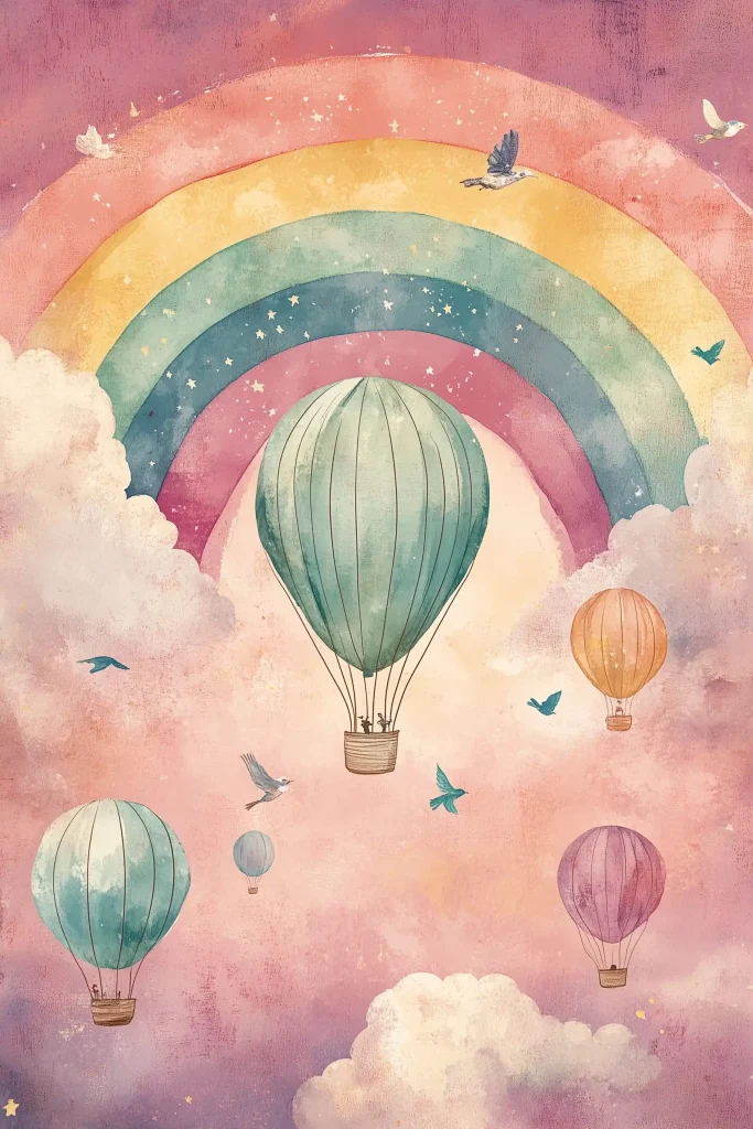 Hand-Drawn Rainbow Invitation