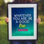 Hand Held Poster Frame in Nature Mockup