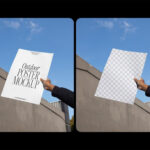 Hand Holding A3 Poster Mockup