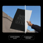 Hand Holding A3 Poster Mockup