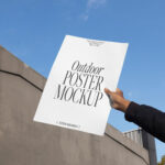 Hand Holding A3 Poster Mockup