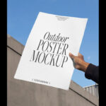 Hand Holding A3 Poster Mockup