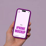 Hand Holding iPhone Pro Mockup