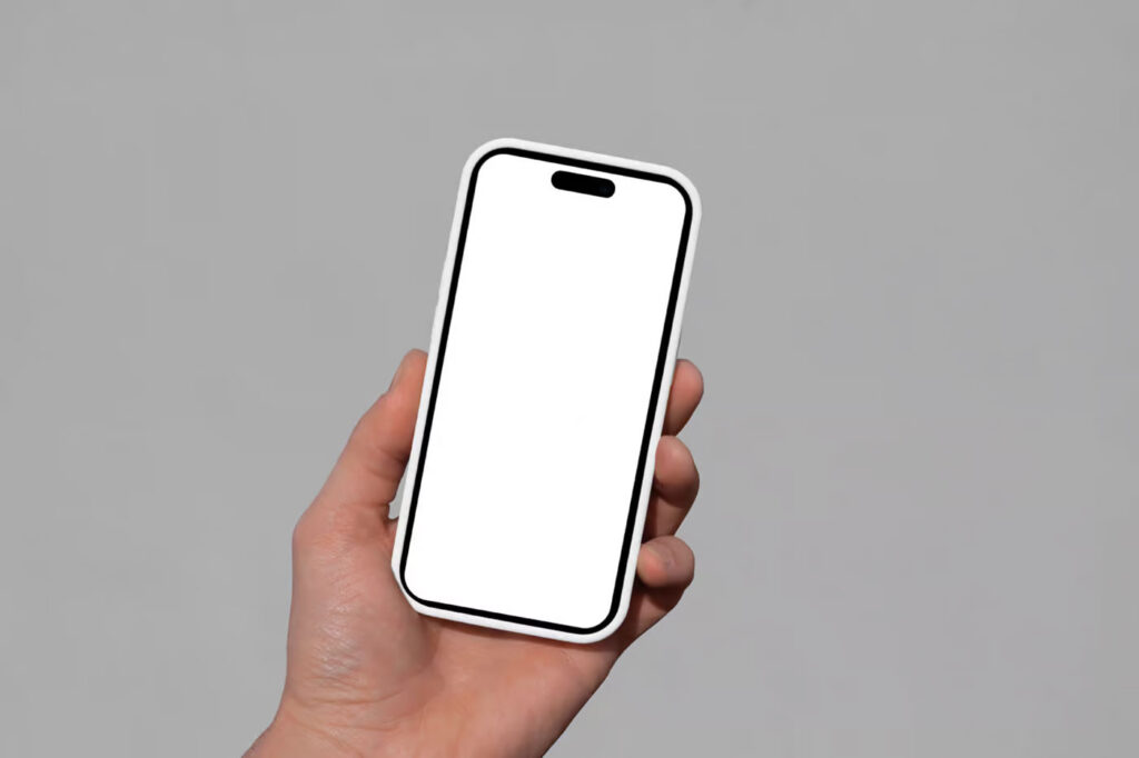 Hand Holding iPhone Pro Mockup