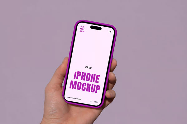 Hand Holding iPhone Pro Mockup
