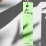 Hand Holding Vertical Label Mockup