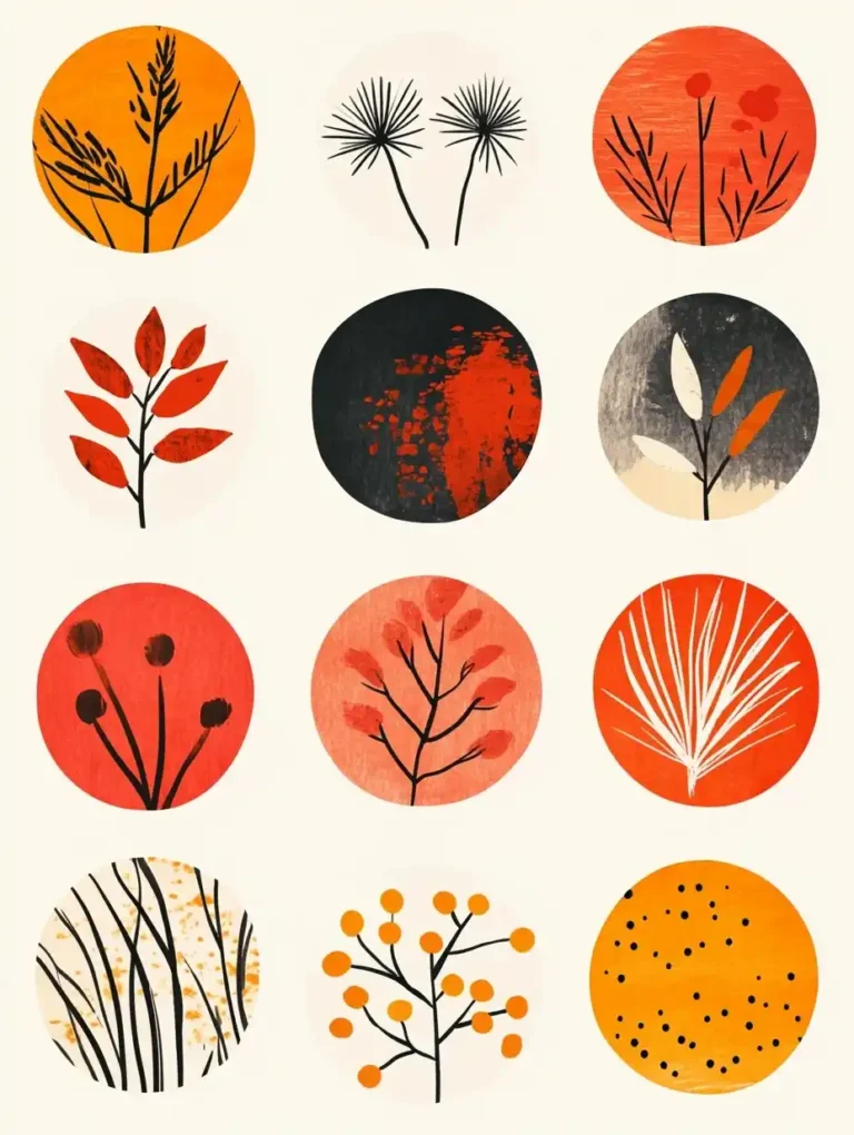 Hand-Painted Round Patterns