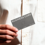 Handheld Business Card Mockup
