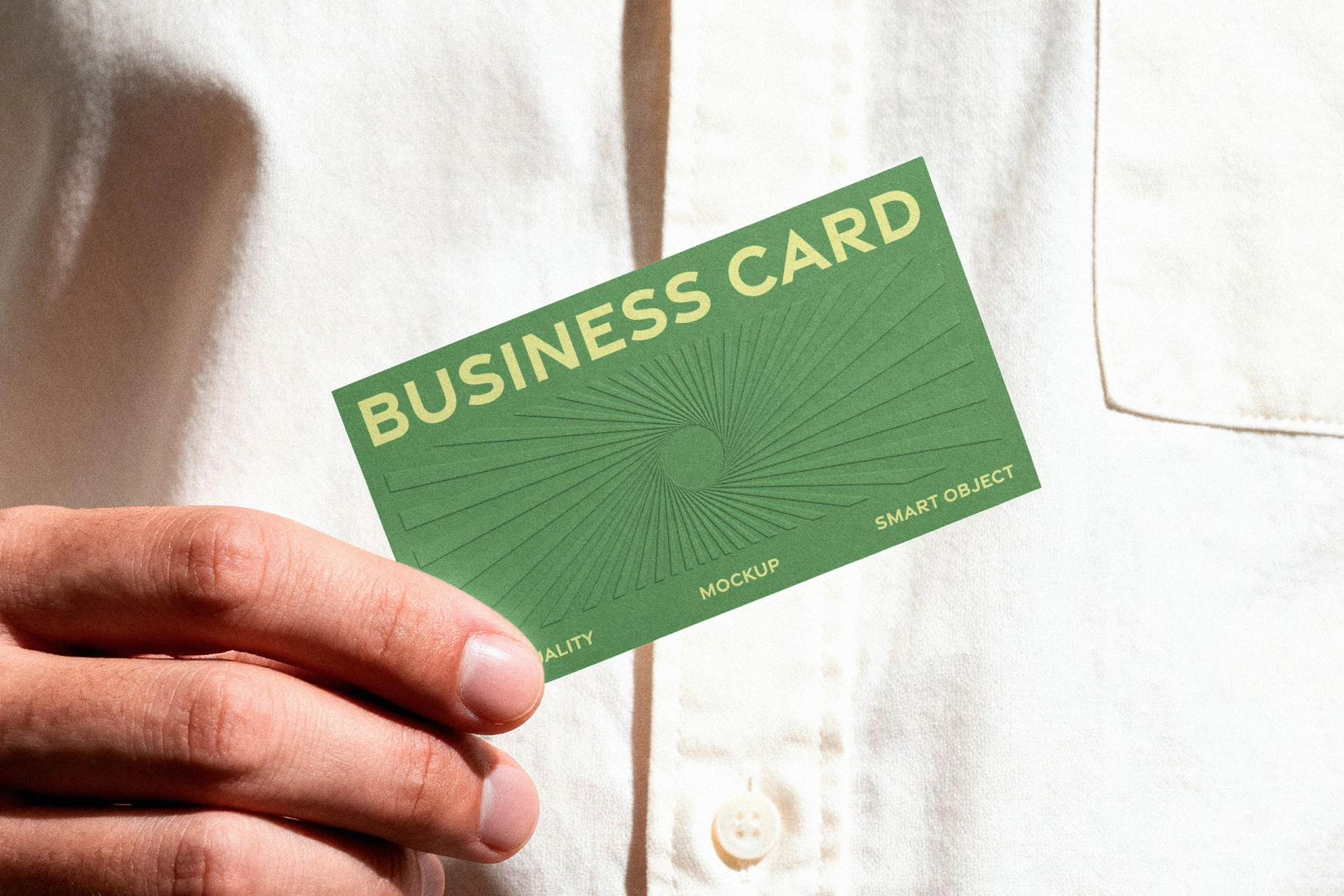 Free Handheld Business Card Mockup PSD Template