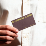 Handheld Business Card Mockup
