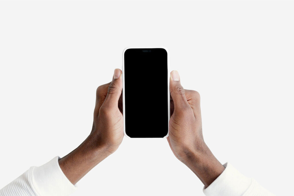 Hands Holding a Phone With a Case Mockup