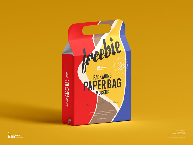 Handy Packaging Paper Bag Mockup for Branding
