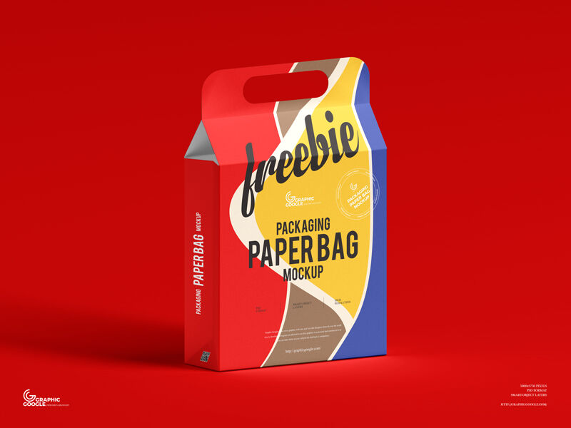 Handy Packaging Paper Bag Mockup for Branding