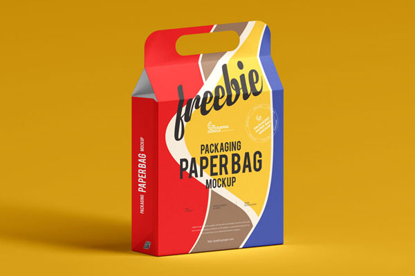 Handy Packaging Paper Bag Mockup for Branding