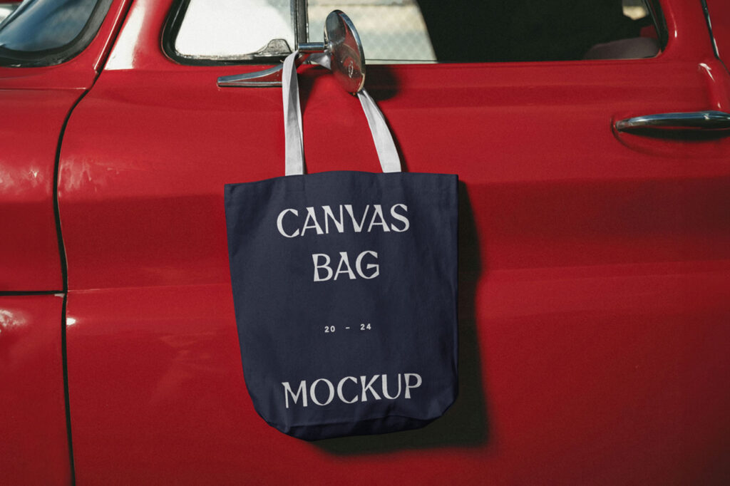 Hanging Canvas Bag Mockup