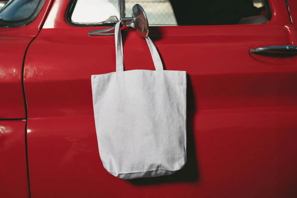 Hanging Canvas Bag Mockup