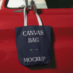 Hanging Canvas Bag Mockup