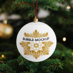 Hanging Christmas Ball Mockup