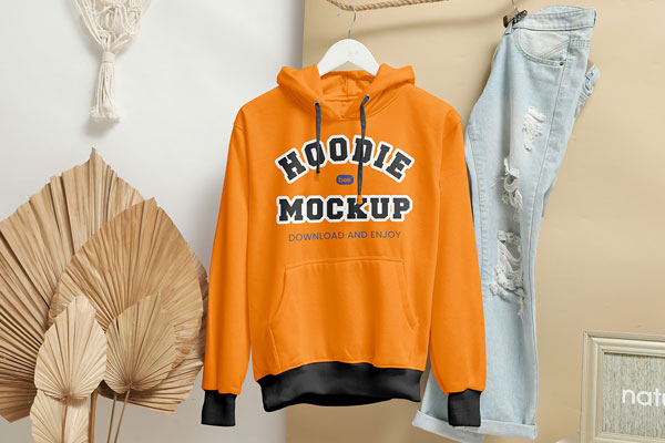 Hanging Hoodie Mockup