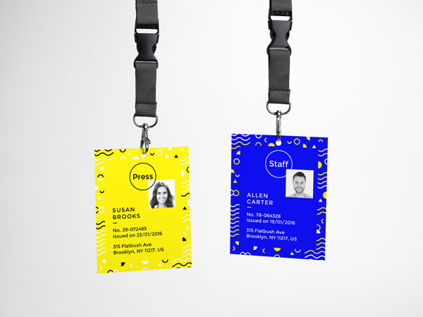 Hanging ID Badge Mockup