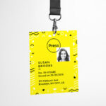 Hanging ID Badge Mockup