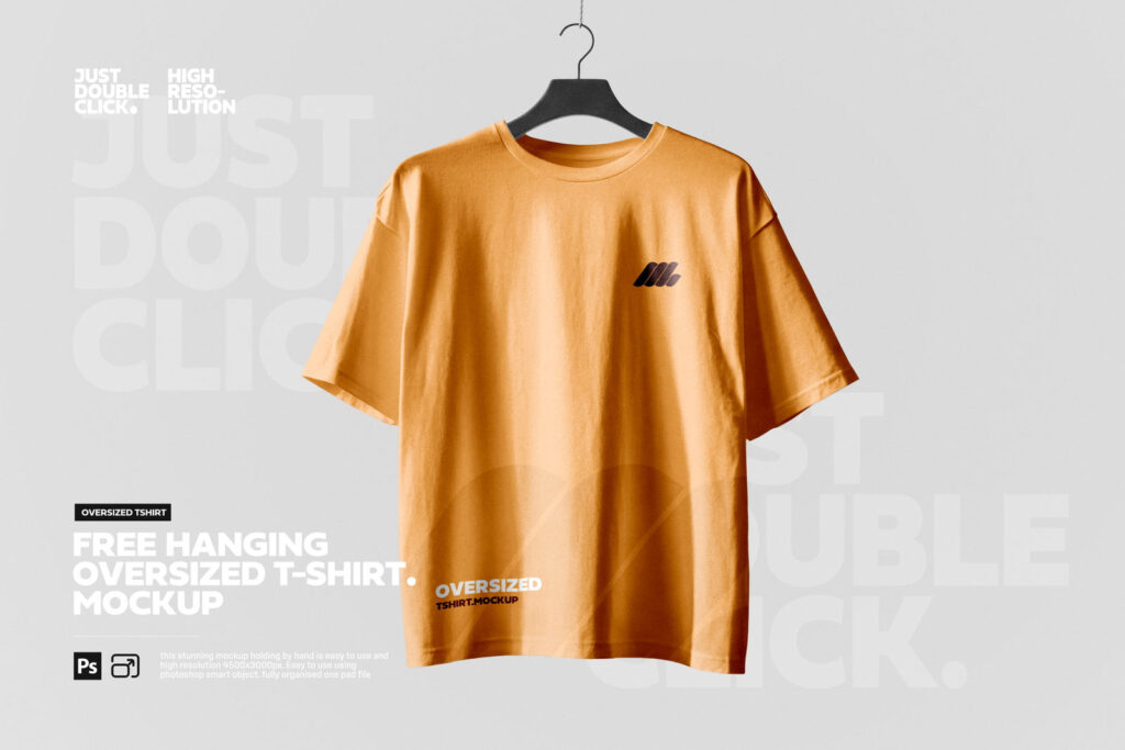 Hanging Oversized T-Shirt Mockup