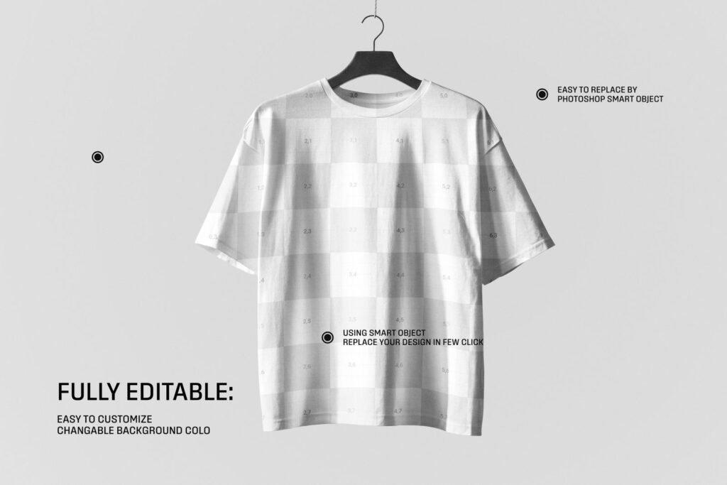 Hanging Oversized T-Shirt Mockup