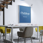 Hanging Poster in a Modern Interior Mockup