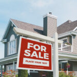 Square Hanging Real Estate Sign Mockup