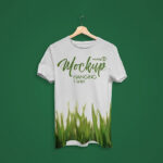 Hanging Round Neck T-Shirt Mockup