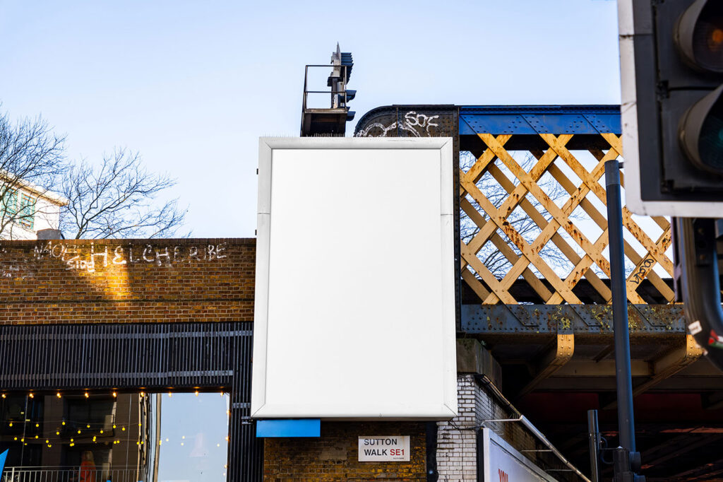 Hanging Vertical Billboard Mockup