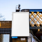 Hanging Vertical Billboard Mockup