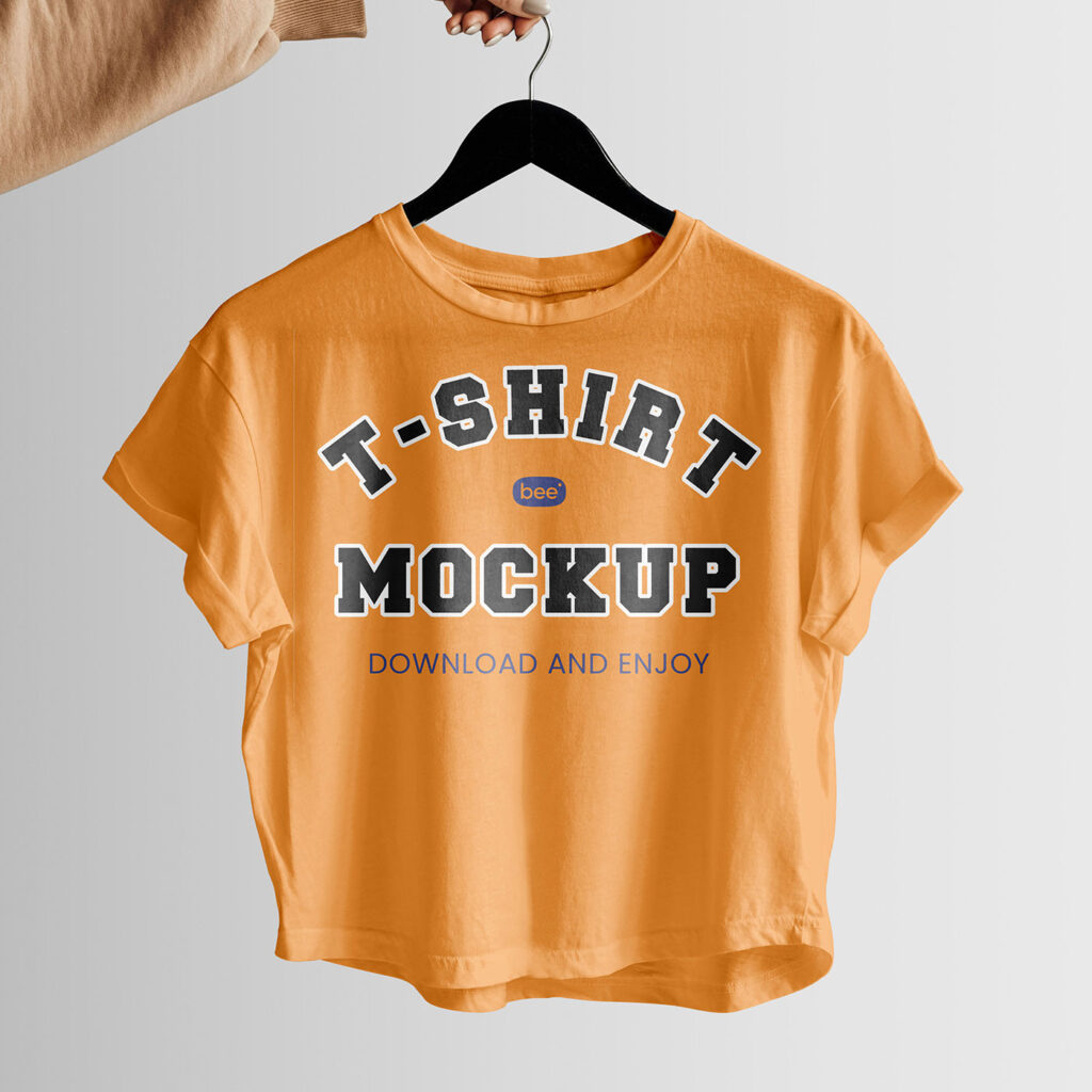 Hanging Woman T-Shirt Mockup